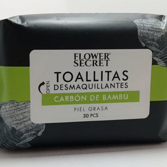 Toallitas Desmaquillantes Carbón de Bambú Flower Secret