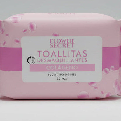 Toallitas Desmaquillantes Flower Secret Colágeno