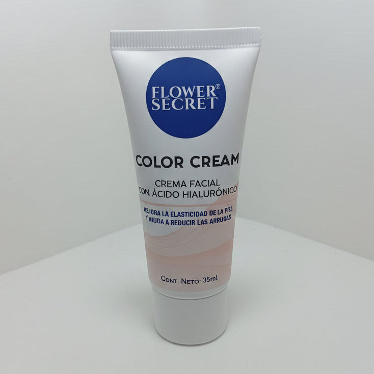 Flower Secret Color Cream - Crema Facial con Ácido Hialurónico