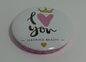 Espejo de bolsillo compacto "I Love You - Sleeping Beauty"